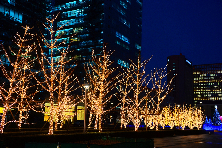 Beijing illuminated by Christmas lights