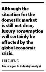 Luxury goods feel chill of recession