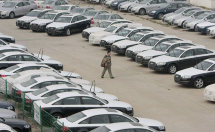 Parking place of the FAW-Volkswagen automotive company