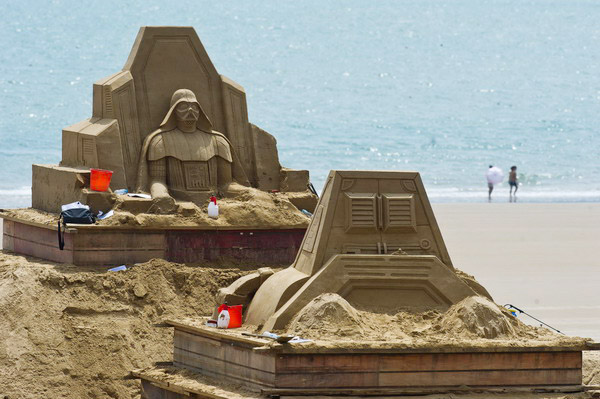 Sand sculptures arrive in Zhoushan