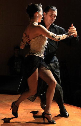 Tango performance in Expo's Argentina Pavilion