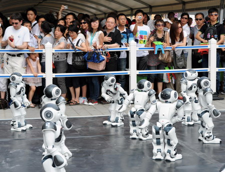 Robots dance for France National Pavilion Day