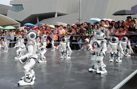 Robots dance for France National Pavilion Day