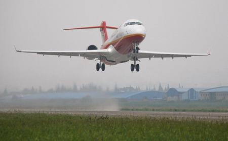China-made commercial plane makes maiden flight