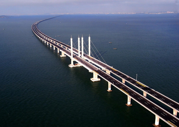 China opens world's longest sea bridge