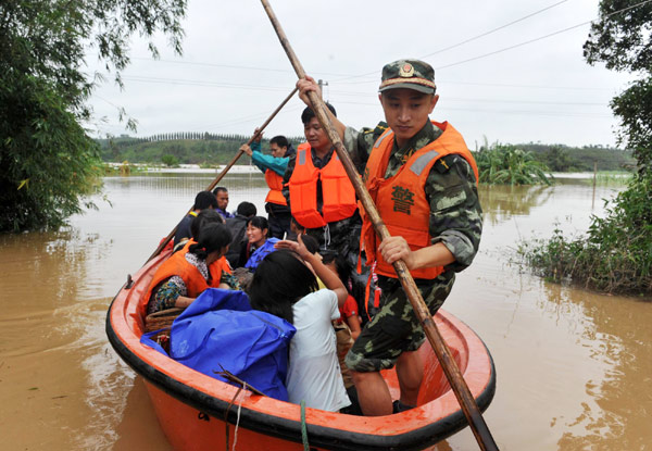 Typhoon-triggered floods kill at least 4