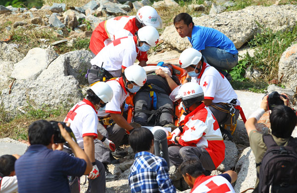 Emergency drill conducted in Beijing at World First Aid Day