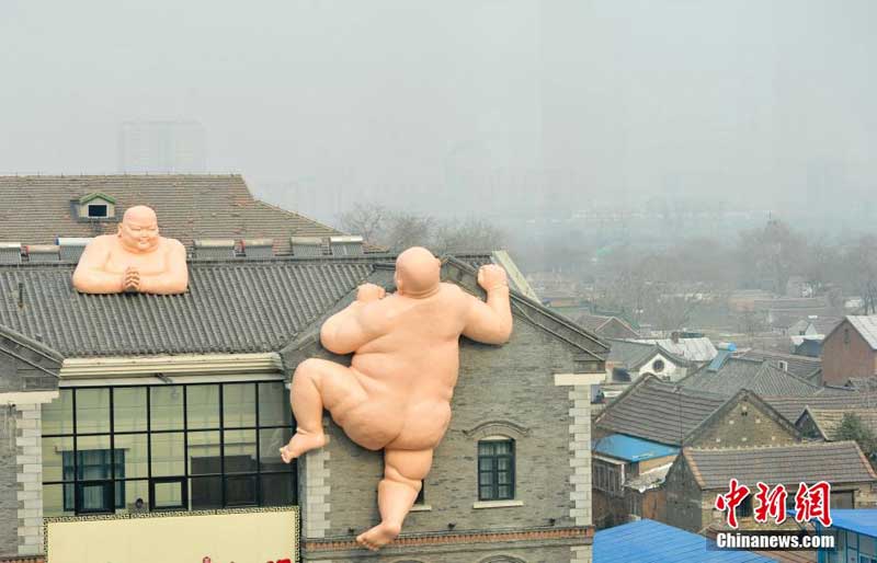 'Naked buddhas' art installation in E China