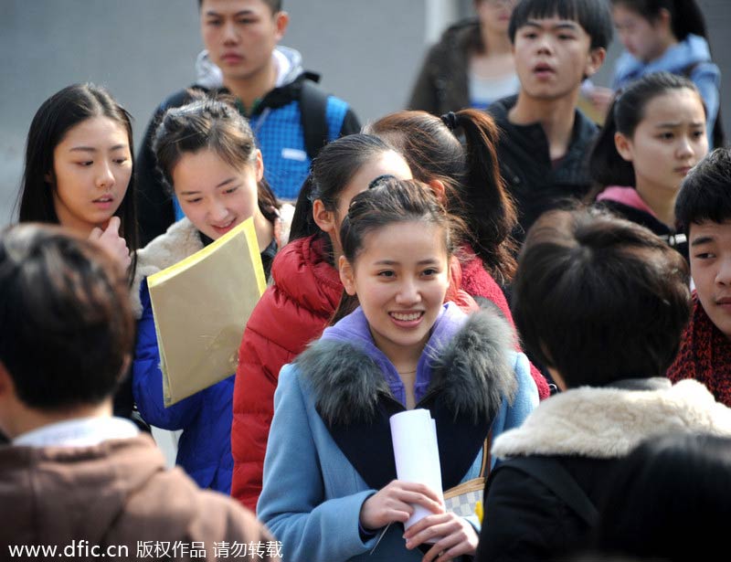 Exams bring the beautiful people to Shanghai
