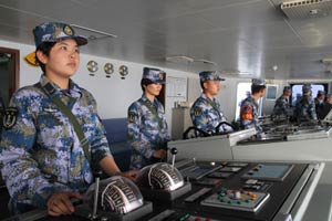 New frigate Weihai joins Chinese navy