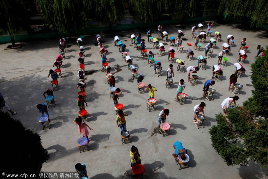 Teaching water safety in Henan