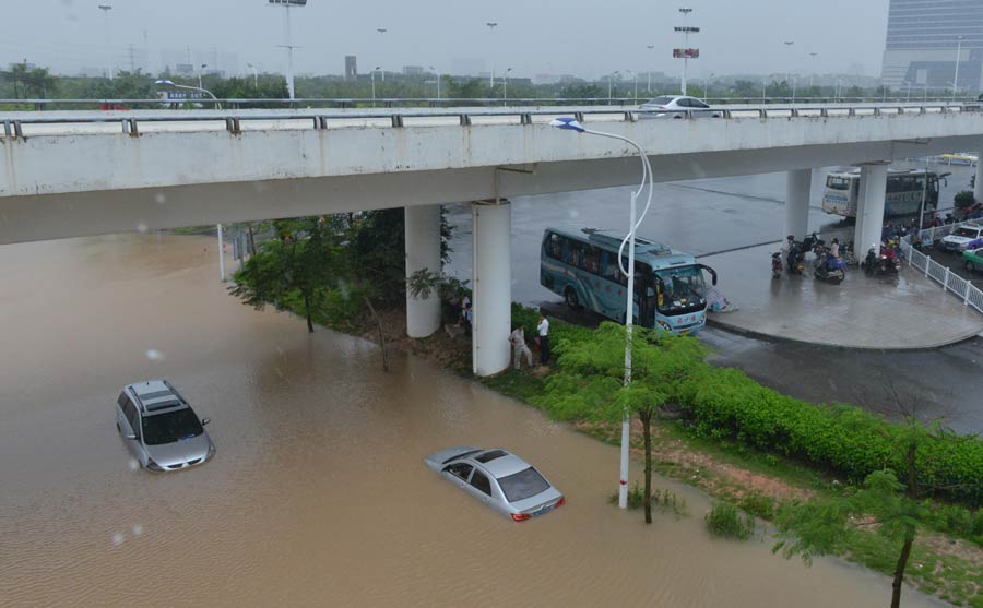 Xiamen city in East China flooded