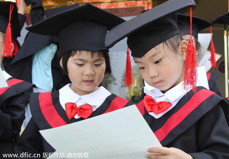 Graduation ceremony for kids