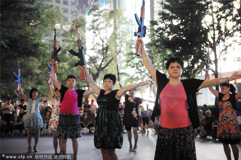 Grannies turn streets into strange dance floors