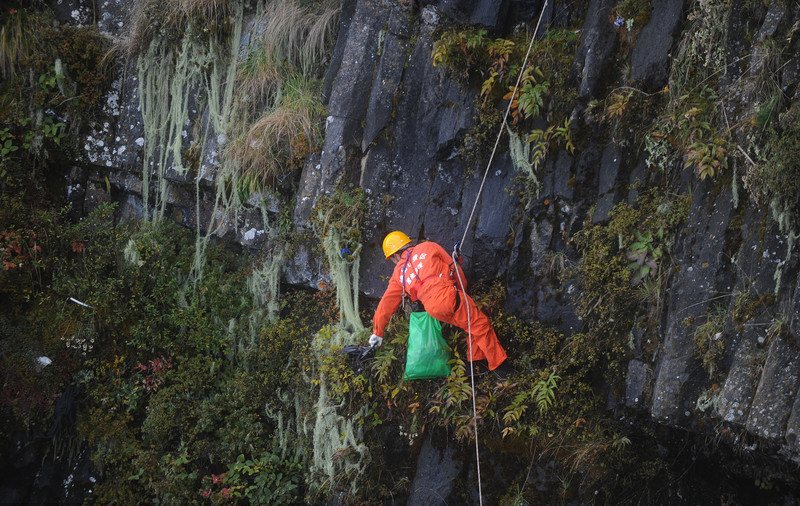 Working on the cliff