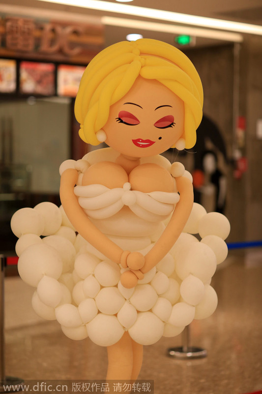 Walk down the aisle in balloon dress