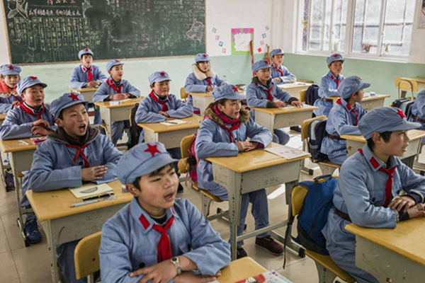 Red Army school in quake-hit town