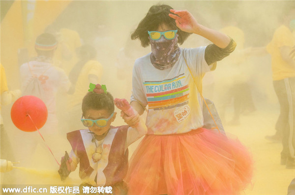 Sea of color at Shenzhen race