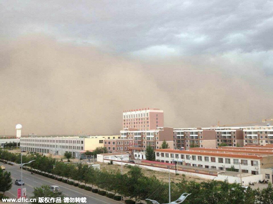 Sandstorm hits grassland festivity