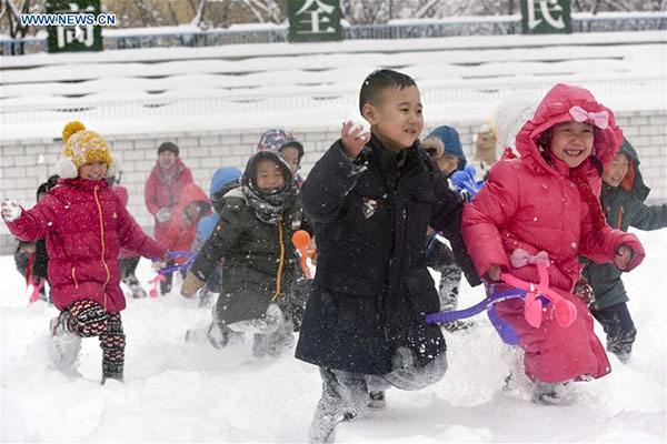 Heavy snow disrupts air traffic, closes schools in Urumqi