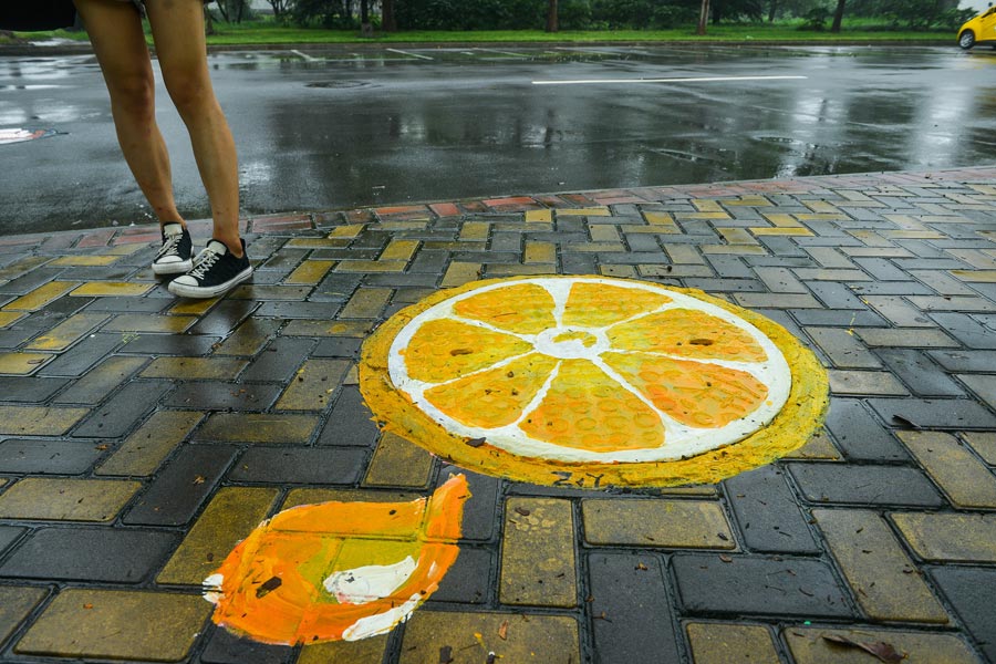 Luoyang university gets cartoon manhole covers