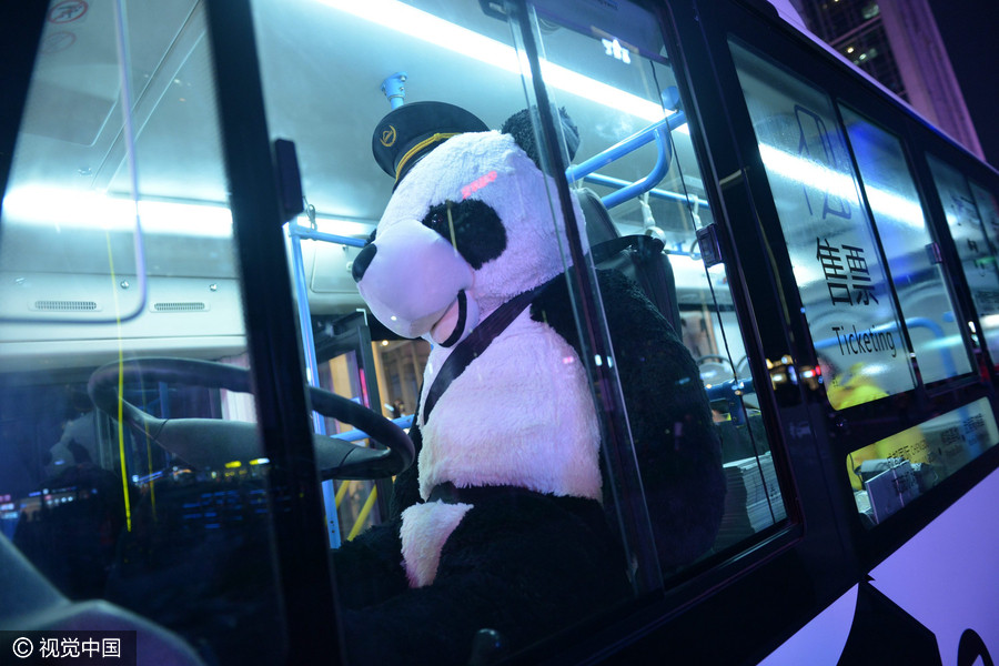 All aboard the panda bus in Chengdu