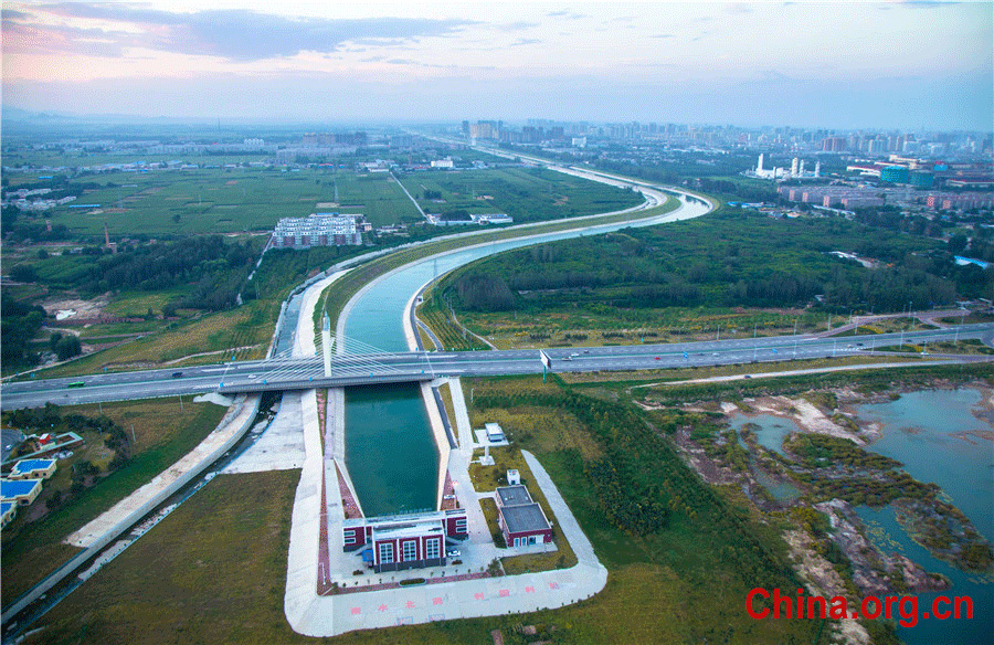 Aerial views of world's largest water transfer project