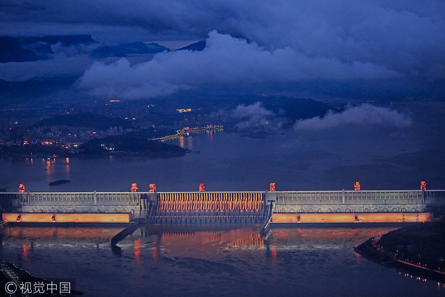 Night charm of Three Gorges Dam