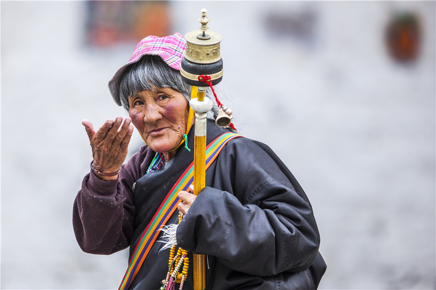Devout Tibetan Buddhists