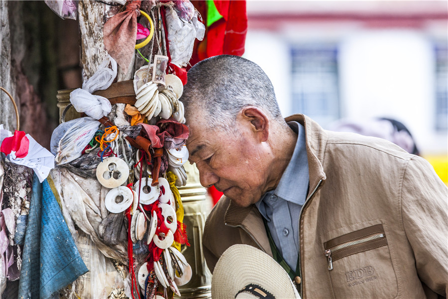 Devout Tibetan Buddhists