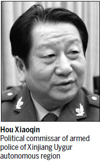600 million yuan more for Xinjiang armed police