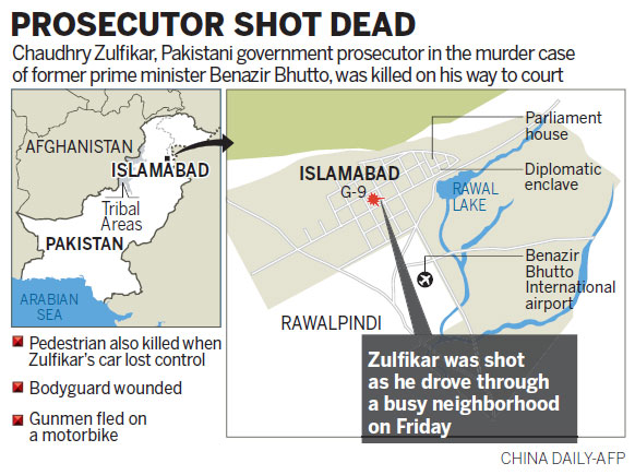 Prosecutor in Bhutto murder case killed