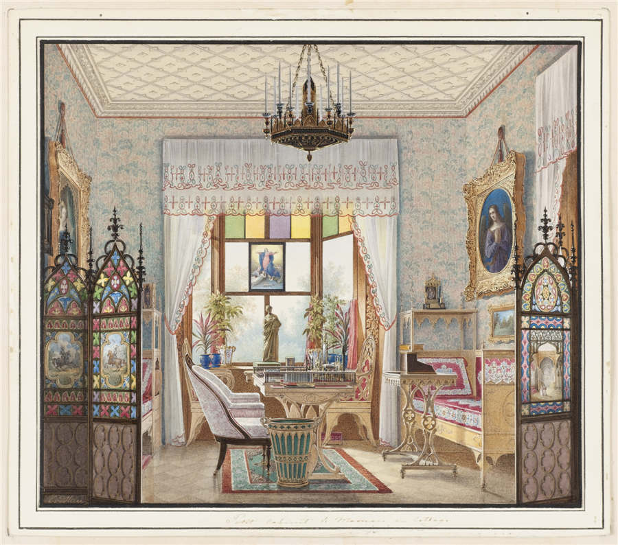 Paintings depict home decoration style of ancient Europe