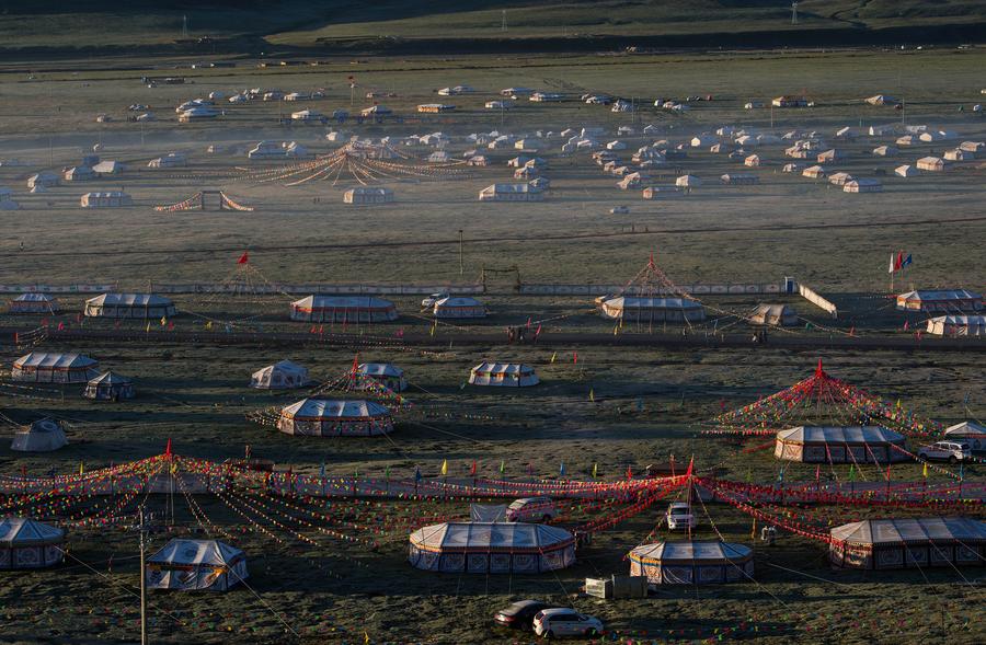 Tent festival kicks off in Shiqu, Sichuan province