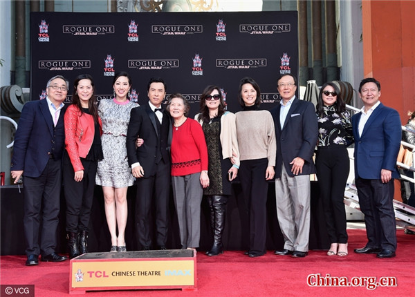 Donnie Yen leaves hand and foot prints in Hollywood
