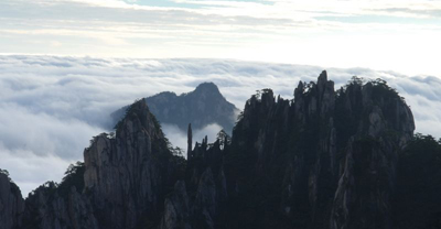 黄山:十一黄金周前夕 惊羡大美日出云海景观（组图）