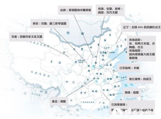 中国文物造假地图公布 “作旧”形成产业