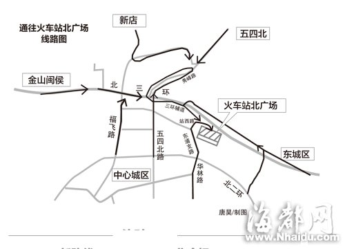 指示牌不完善 驱车往福州火车站北广场仍有不便