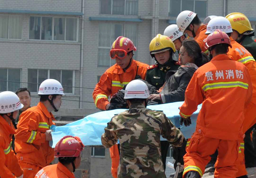 贵阳发生一起建筑物倒塌事故 1人遇难多人被困