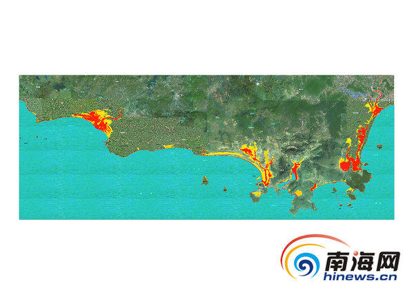 海南5市县风暴潮风险区划图公开 标注风险区