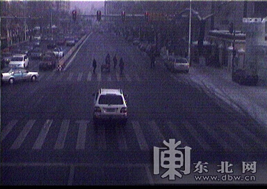 哈尔滨市一女司机驾驶套牌车连续闯红灯 交警夜查被抓现行