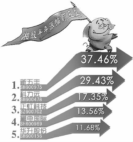 湘股亮中报“猪肉”唱主角 三一重工最赚钱