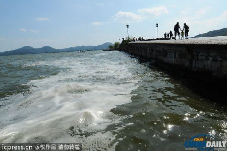 高温蒸出西湖半池泡沫