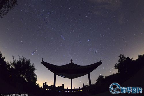 七夕英仙座流星雨凌晨划过天际