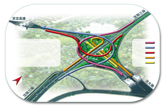 沈阳三环北李官枢纽互通立交6月15日前启用