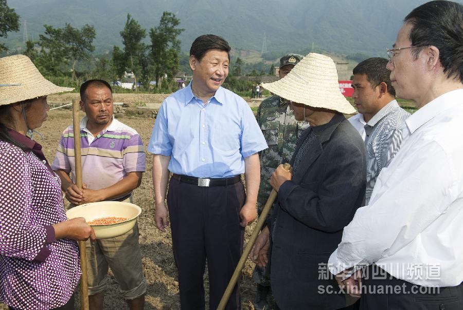 习近平在芦山地震灾区考察