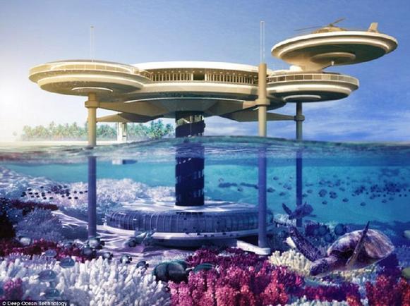 迪拜水下酒店建设蓝图曝光 外形酷似太空飞船