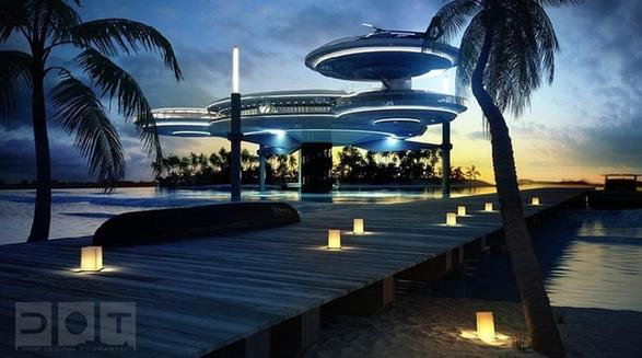 迪拜水下酒店建设蓝图曝光 外形酷似太空飞船