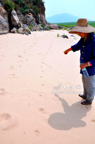 鄱阳湖小矶山疑现