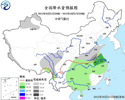 全国大部气温回升 12日起中东部迎大范围雨雪